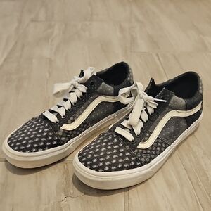 Vans Black and White Patterned Sneakers